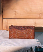 Wrangler Embroidered Boot Scroll Wallet