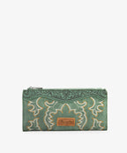 Wrangler Embroidered Boot Scroll Wallet