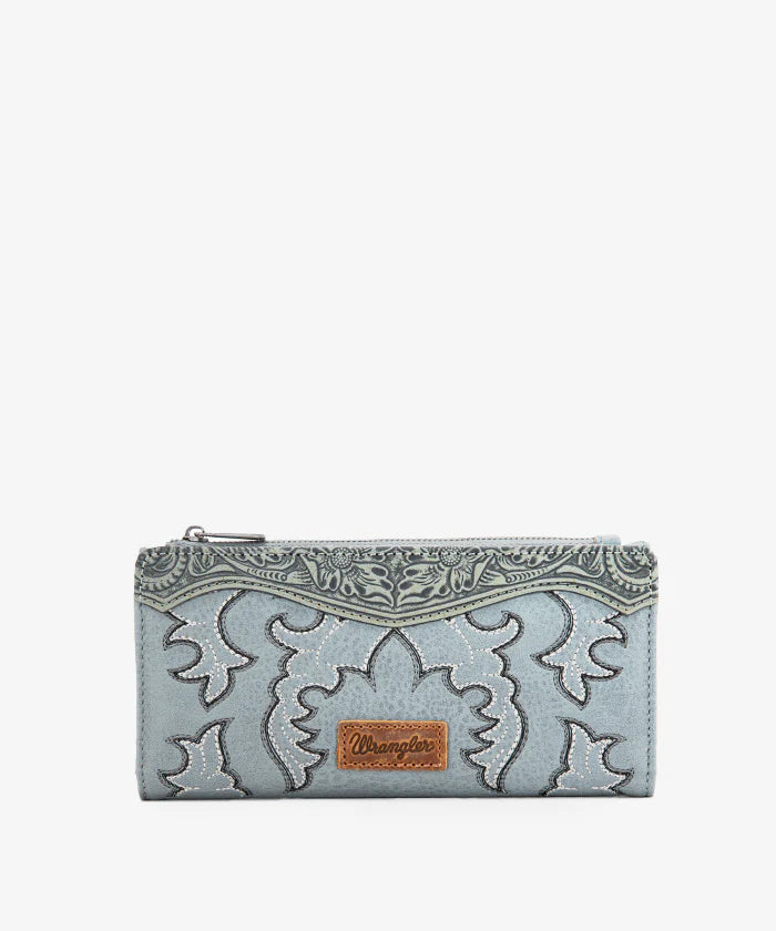 Wrangler Embroidered Boot Scroll Wallet