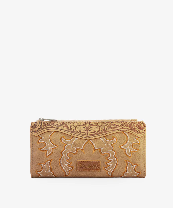 Wrangler Embroidered Boot Scroll Wallet