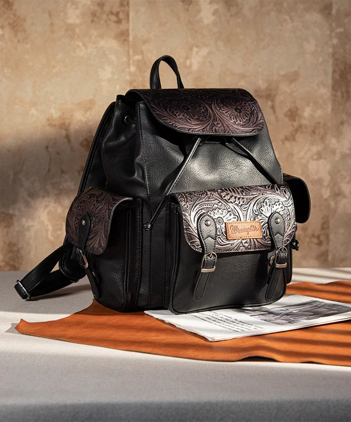 Wrangler Floral Tooled Concealed Carry Backpack