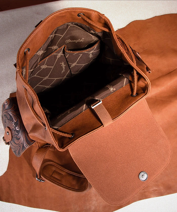 Wrangler Floral Tooled Concealed Carry Backpack