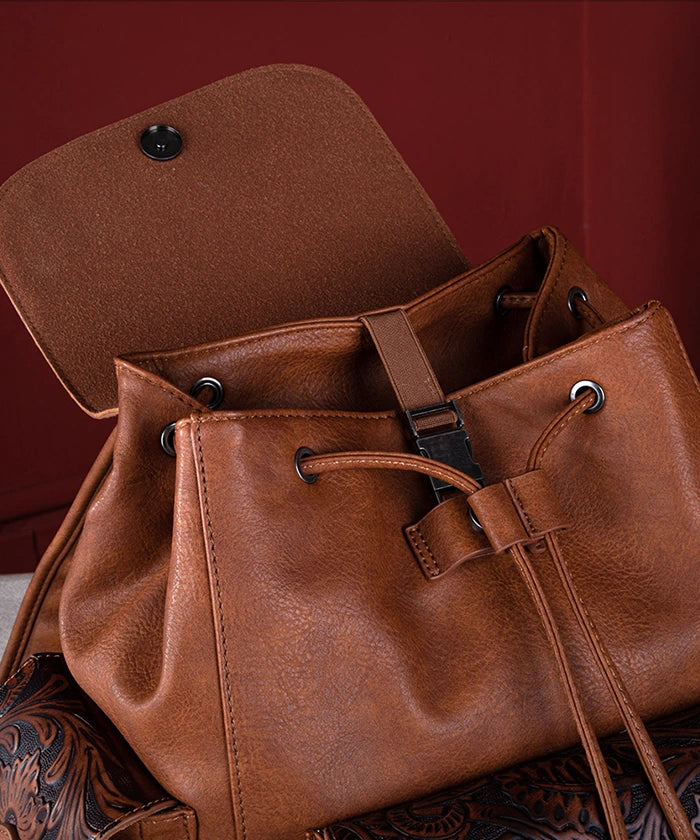 Wrangler Floral Tooled Concealed Carry Backpack