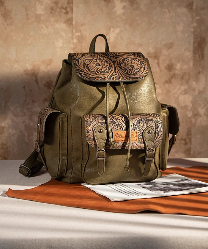 Wrangler Floral Tooled Concealed Carry Backpack