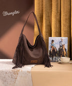 Wrangler Fringe Studded Hobo Bag