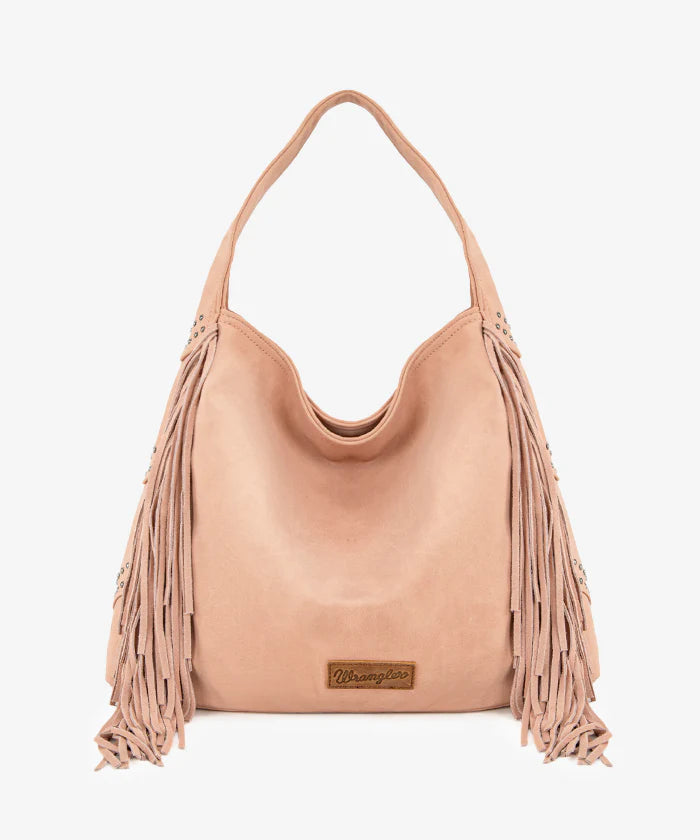 Wrangler Fringe Studded Hobo Bag