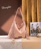 Wrangler Fringe Studded Hobo Bag
