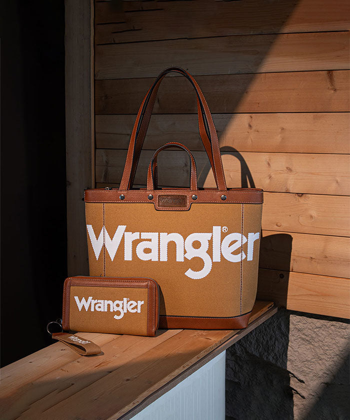 Wrangler Leather Trim Canvas Tote Bag Collection