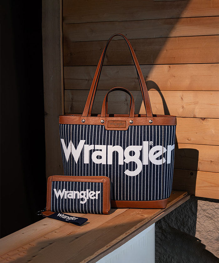 Wrangler Leather Trim Canvas Tote Bag Collection