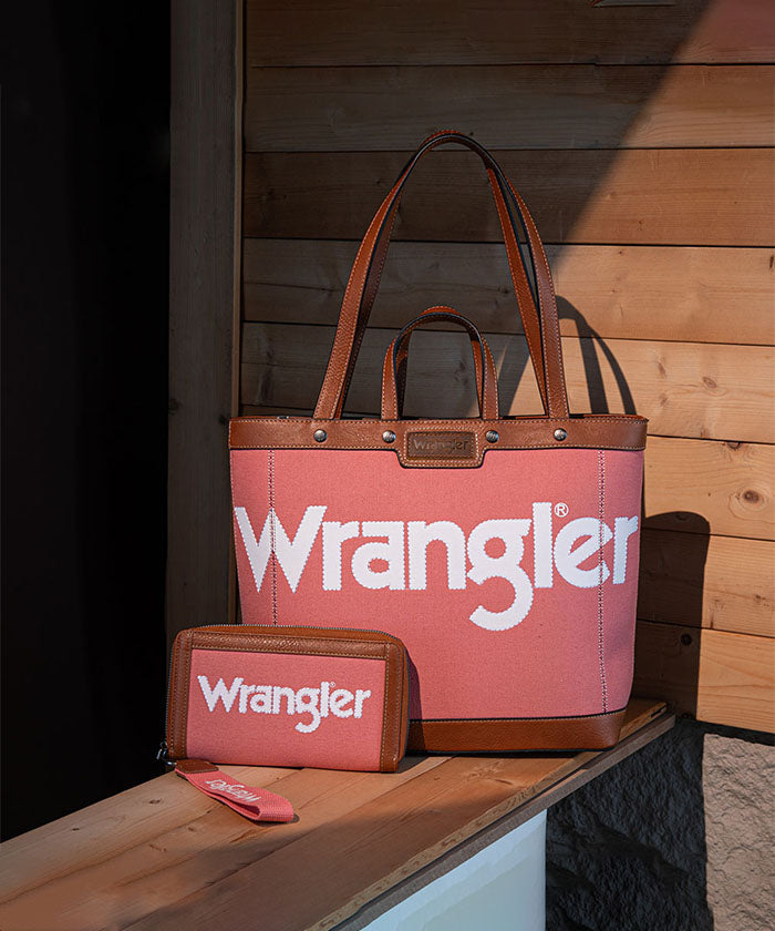 Wrangler Leather Trim Canvas Tote Bag Collection