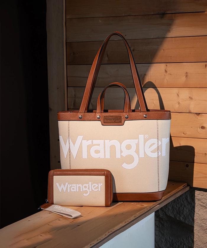 Wrangler Leather Trim Canvas Tote Bag Collection