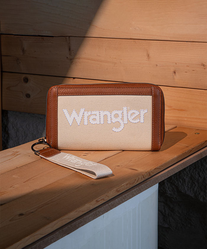 Wrangler Leather Trim Canvas Tote Bag Collection