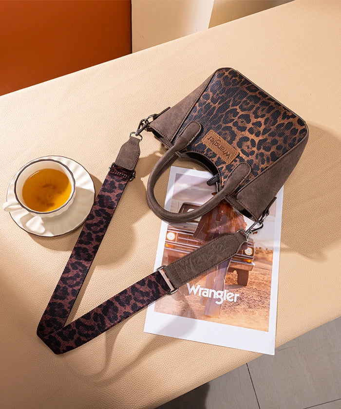 Wrangler Western Leopard Print Tote Bag