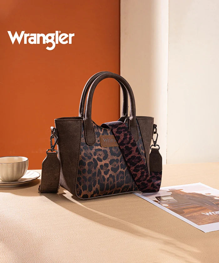Wrangler Western Leopard Print Tote Bag