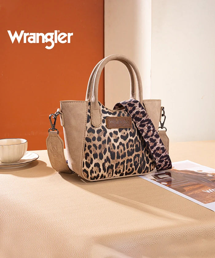 Wrangler Western Leopard Print Tote Bag