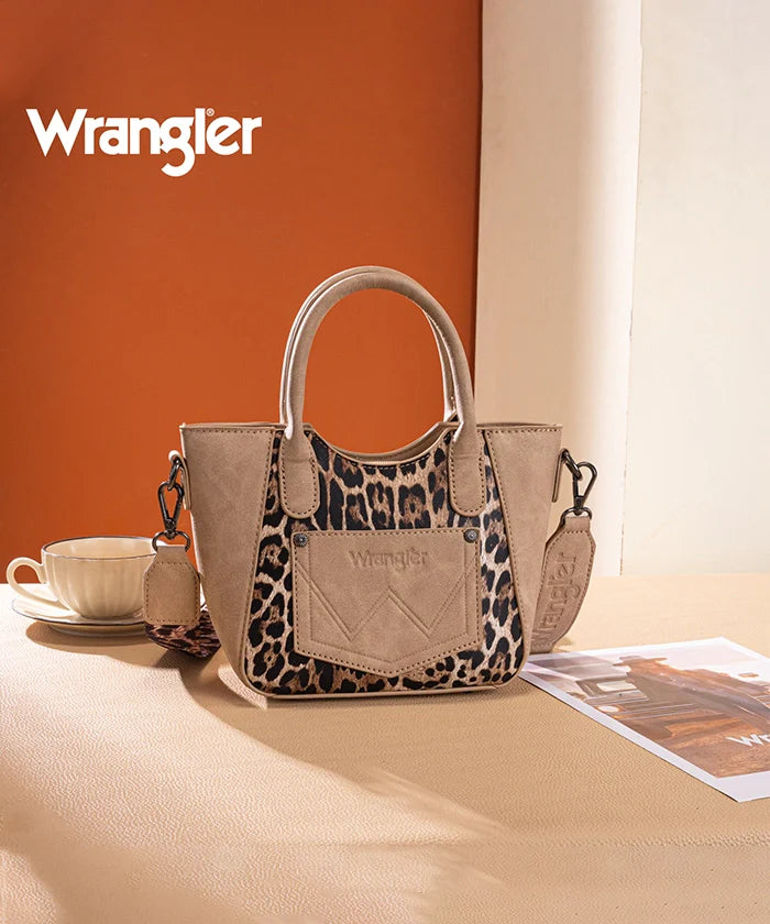 Wrangler Western Leopard Print Tote Bag