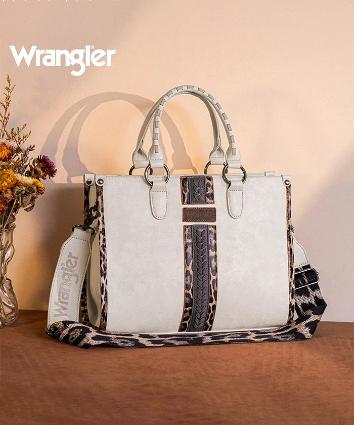Wrangler Print Whipstitch Concealed Carry Tote Bag