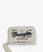 Wrangler Letters Embroidered Canvas Wristlet