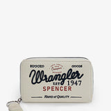 Wrangler Letters Embroidered Canvas Wristlet