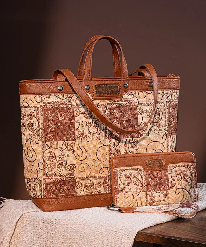 Wrangler Paisley Carry Tote Bag Collection