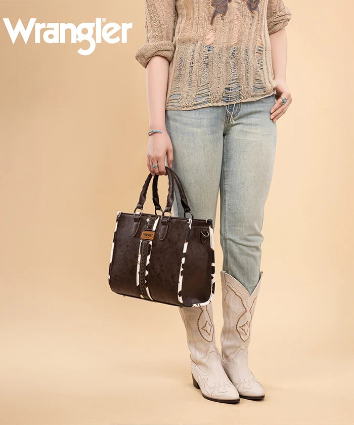 Wrangler Print Whipstitch Concealed Carry Tote Bag