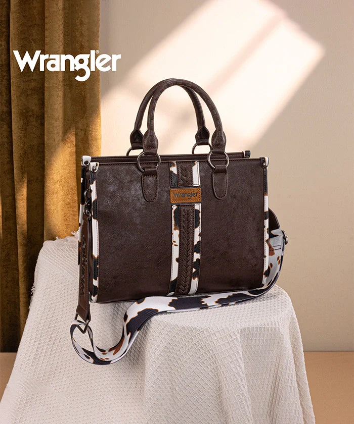 Wrangler Print Whipstitch Concealed Carry Tote Bag