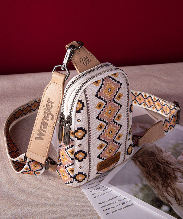Wrangler Southwestern All-over Aztec Print Sling Bag - Limited Stock