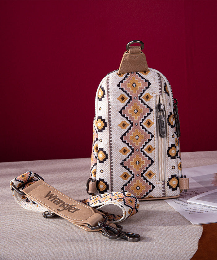 Wrangler Southwestern All-over Aztec Print Sling Bag