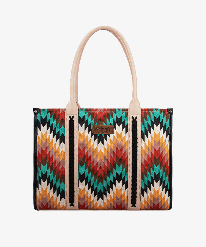 Wrangler Southwestern Pattern Concealed Carry Wide Tote Collection