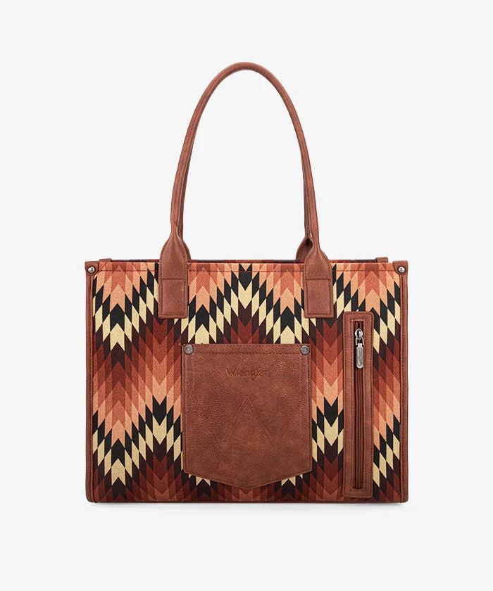Wrangler Southwestern Pattern Concealed Carry Wide Tote Collection