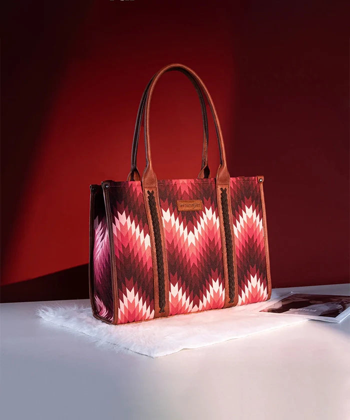 Wrangler Southwestern Pattern Concealed Carry Wide Tote Collection