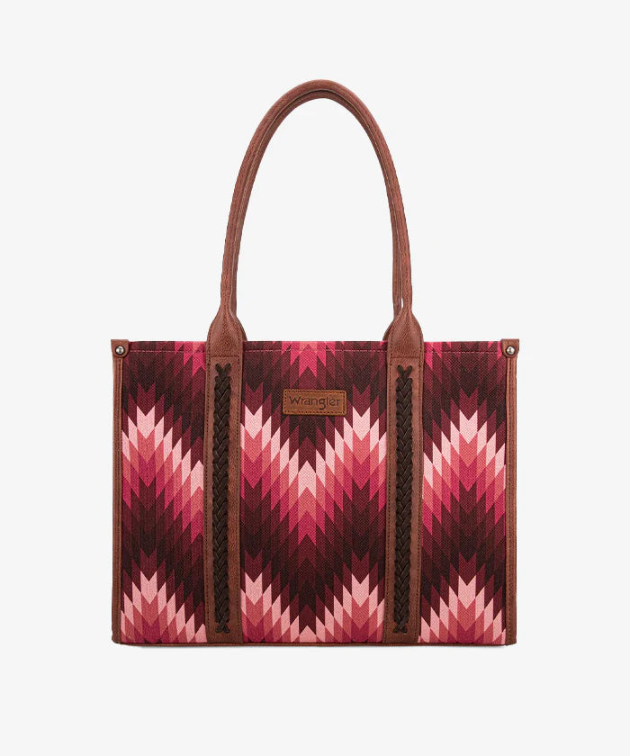 Wrangler Southwestern Pattern Concealed Carry Wide Tote Collection