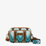 Wrangler Southwestern Pattern Dual Sided Print Crossbody Purse