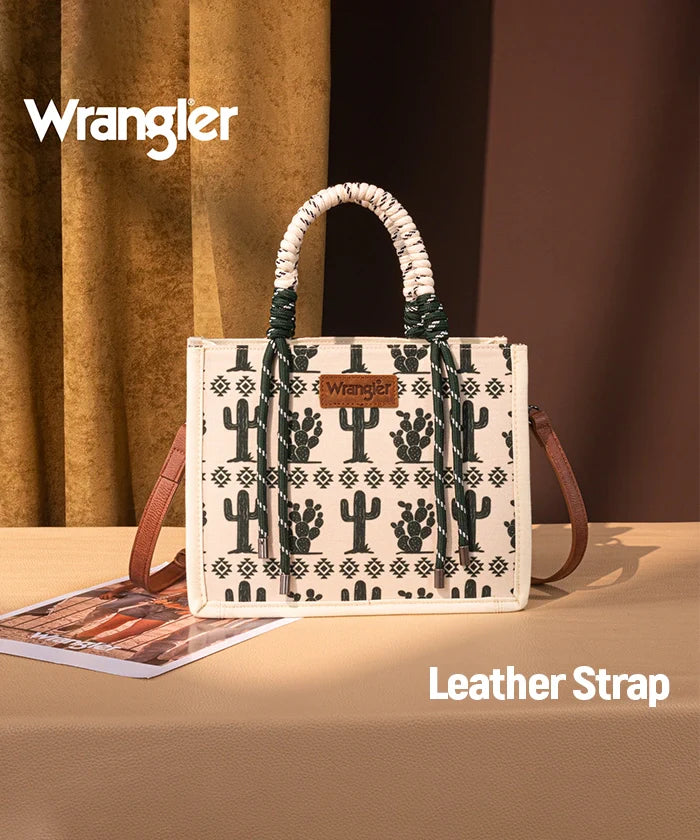 Wrangler Southwestern Print Rope Handle Tote Bag