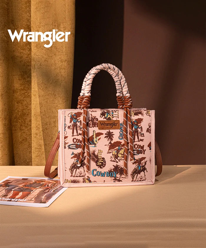 Wrangler Southwestern Print Rope Handle Tote Bag