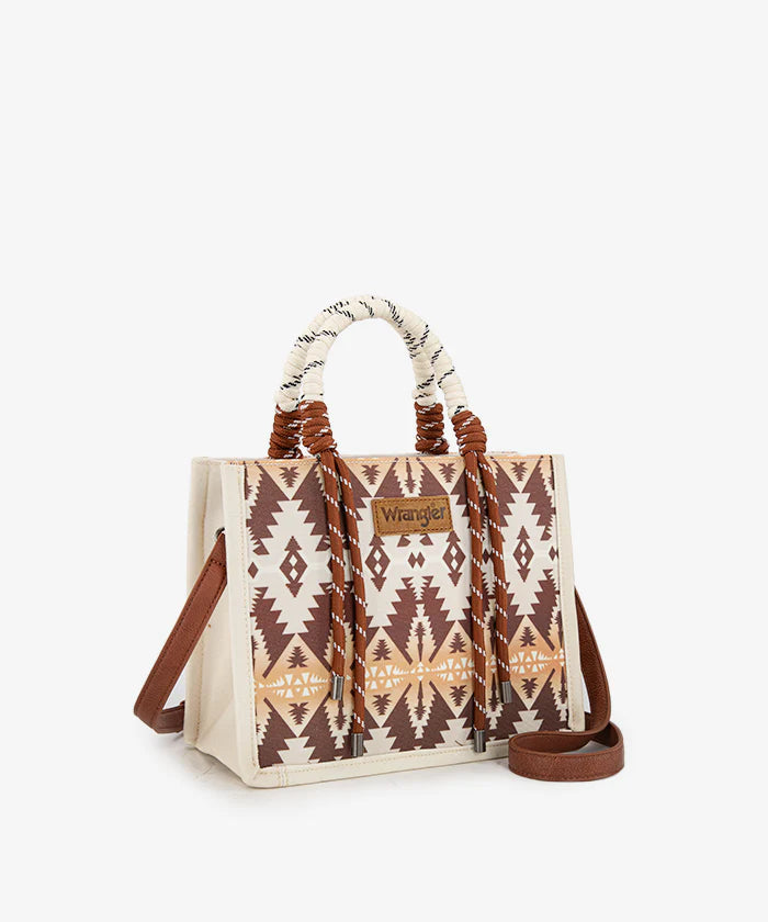 Wrangler Southwestern Print Rope Handle Tote Bag
