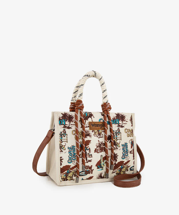 Wrangler Southwestern Print Rope Handle Tote Bag