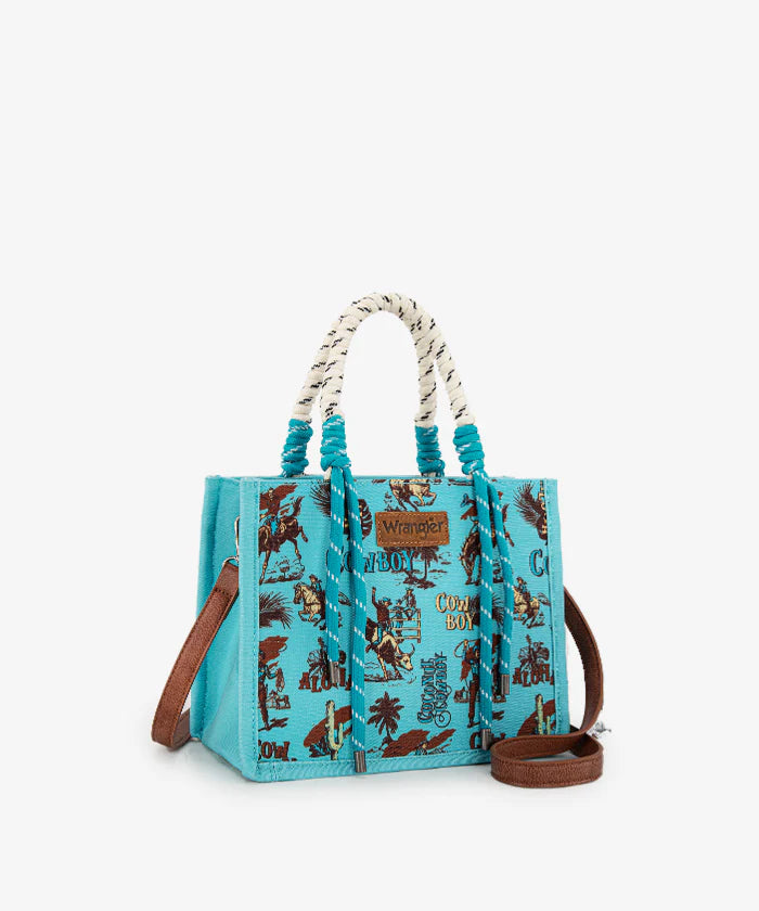 Wrangler Southwestern Print Rope Handle Tote Bag