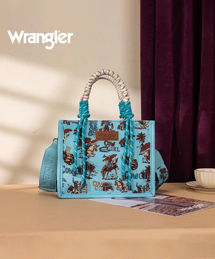Wrangler Southwestern Print Rope Handle Tote Bag