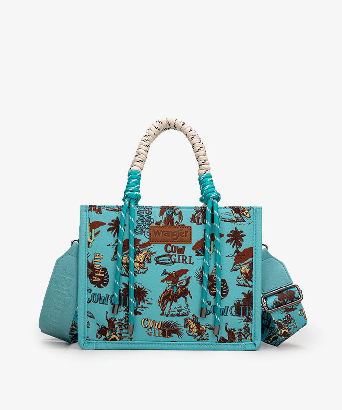 Wrangler Southwestern Print Rope Handle Tote Bag