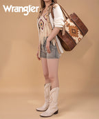 Wrangler Tooled Aztec Knitted Concealed Carry Wide Tote