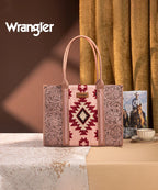 Wrangler Tooled Aztec Knitted Concealed Carry Wide Tote