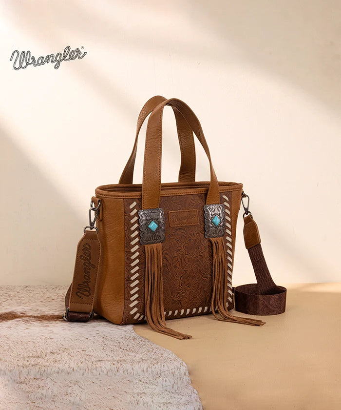 Wrangler Tooled Fringe Concealed Carry Purse