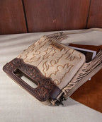 Wrangler Tooled Fringe Crossbody Bag