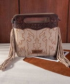 Wrangler Tooled Fringe Crossbody Bag