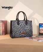 Wrangler Western All-over Leopard Print Wide Tote Bag