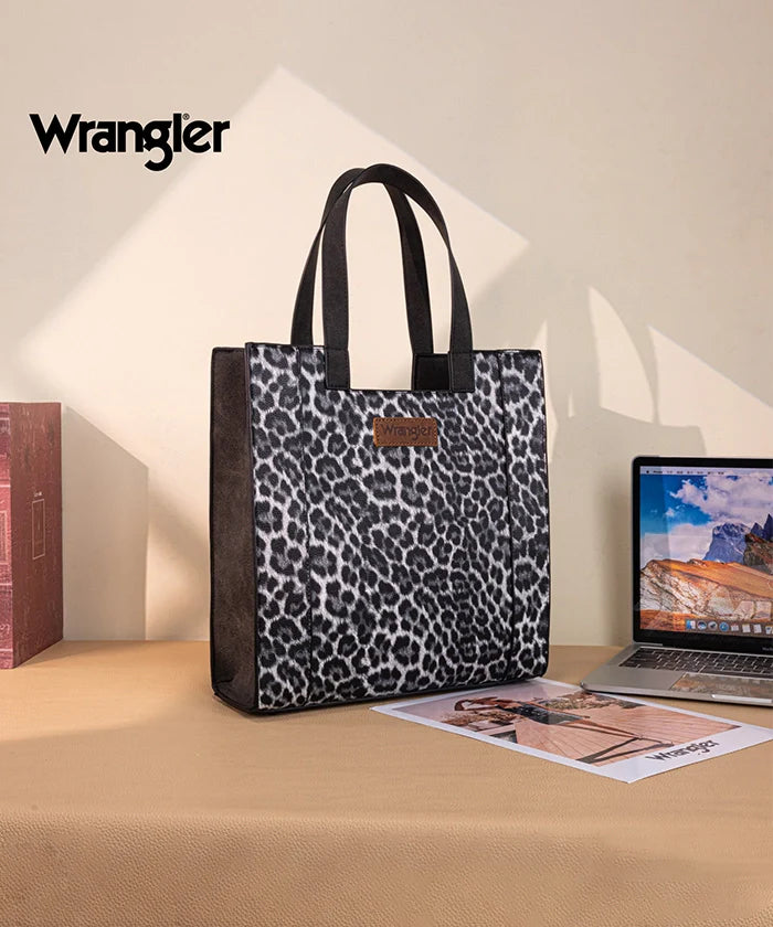 Wrangler Western All-over Leopard Print Tote Bag