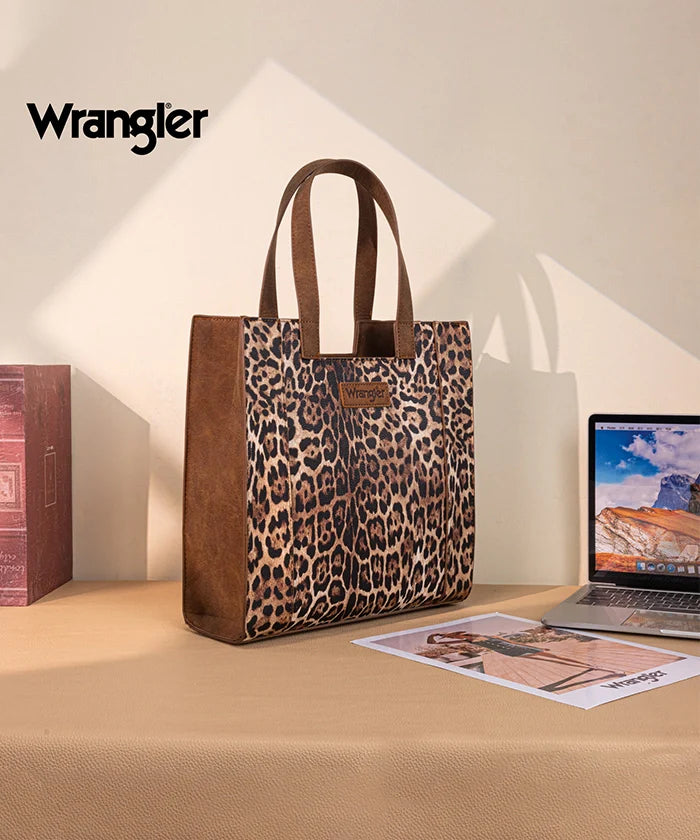 Wrangler Western All-over Leopard Print Tote Bag