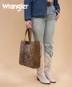 Wrangler Western All-over Leopard Print Tote Bag