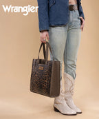 Wrangler Western All-over Leopard Print Tote Bag